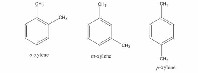 công thức hóa học của xylene