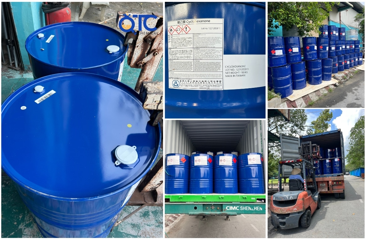 CYCLOHEXANONE (CYC) | Dầu ông già phuy 190kg 7 dung môi công nghiệp - dung môi tẩy rửa keo, mực in cyclohexanone xuất xứ Đài Loan 2025