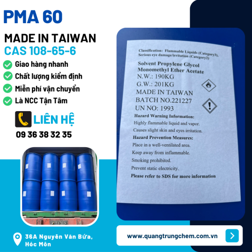 Propylene Glycol Monomethyl Ether Acetate PMA 60 CAS 108-65-6