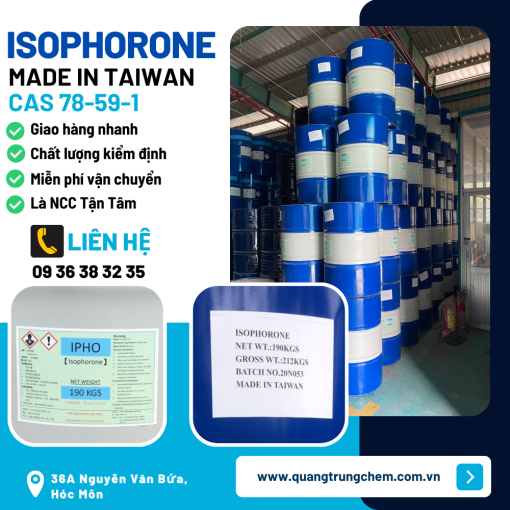 Isophorone (IPHO) Đài Loan | Dung môi chậm khô 783 cho mực in lụa hệ dầu