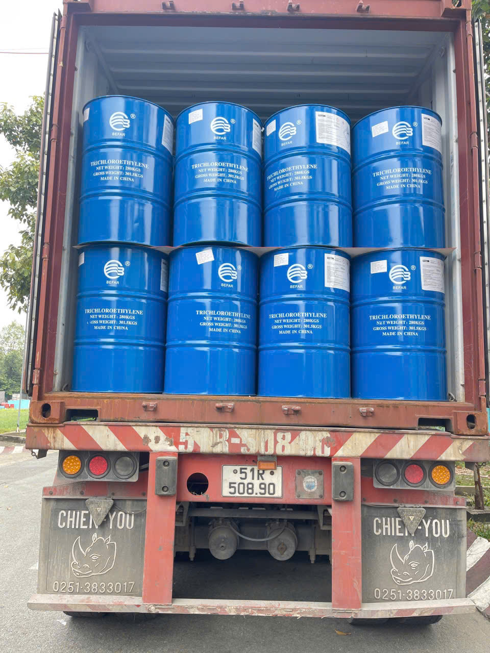 Trichloroethylene (TCE) Trung Quốc phuy 280kg