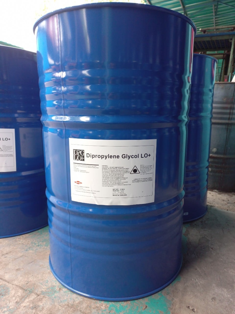 Dipropylene Glycol LO+ (DPG) phuy 215kg được dán tem đầy đủ