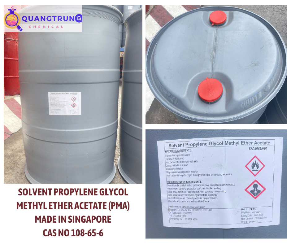 SOLVENT PROPYLENE GLYCOL METHYL ETHER ACETATE (PMA) xuất xứ Singapore