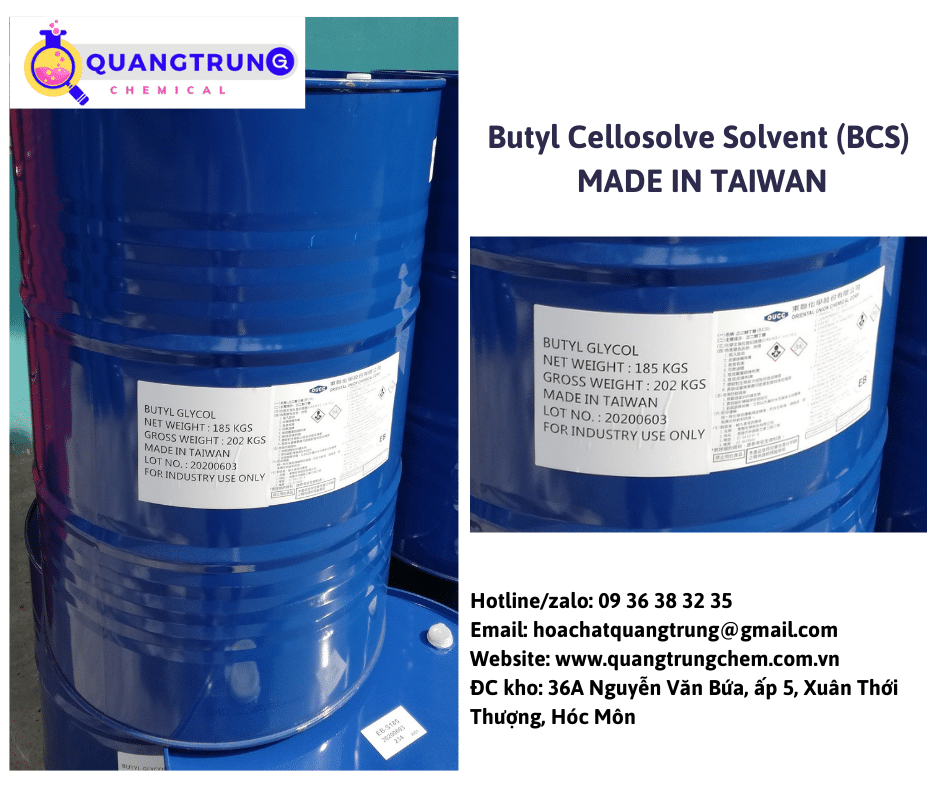 Butyl Cellosolve Solvent (BCS) có xuất xứ từ Đài Loan