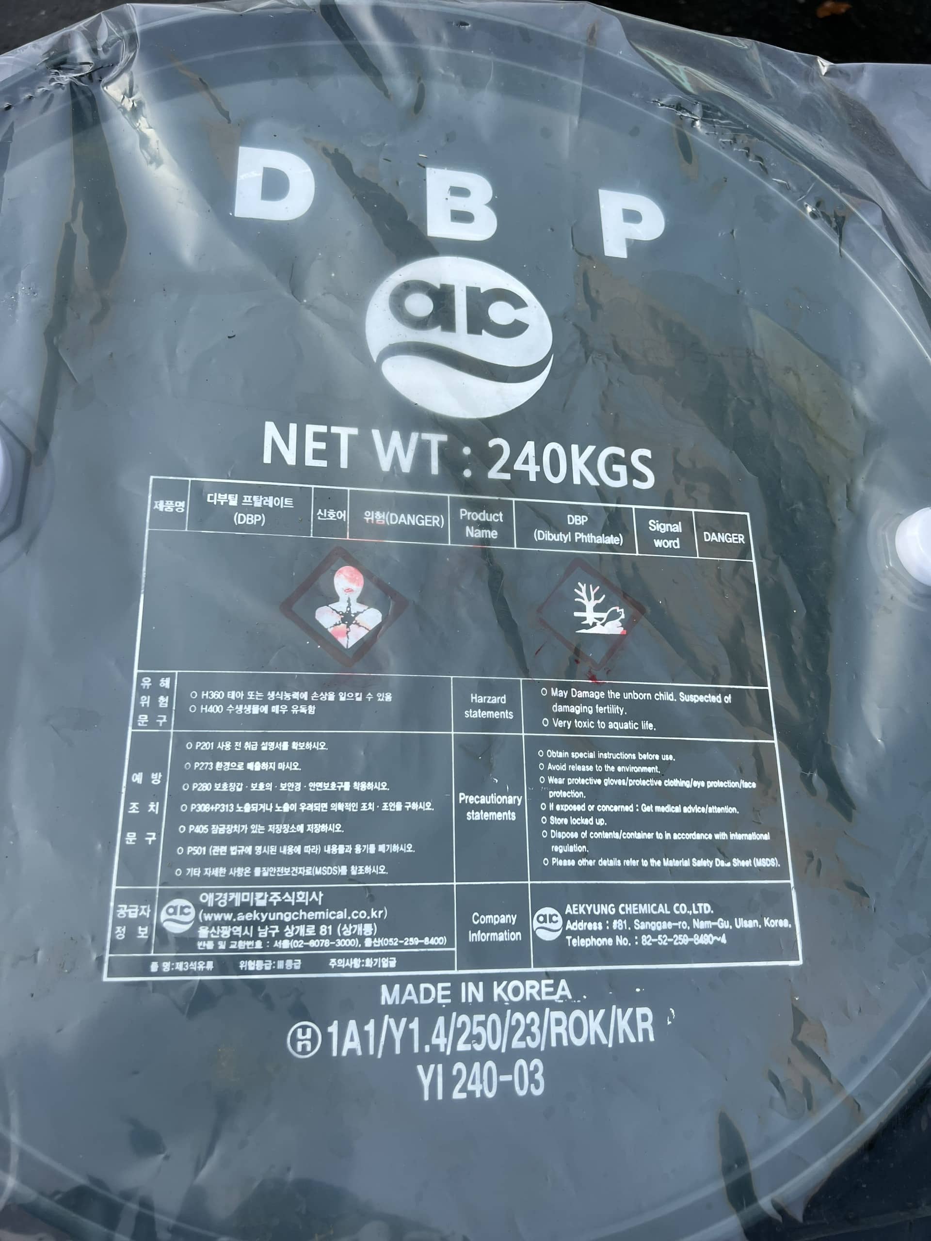 Mặt phuy Dibutyl Phthalate (DBP)