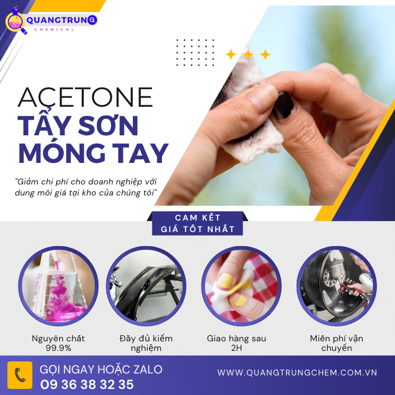 acetone dùng tẩy sơn móng tay