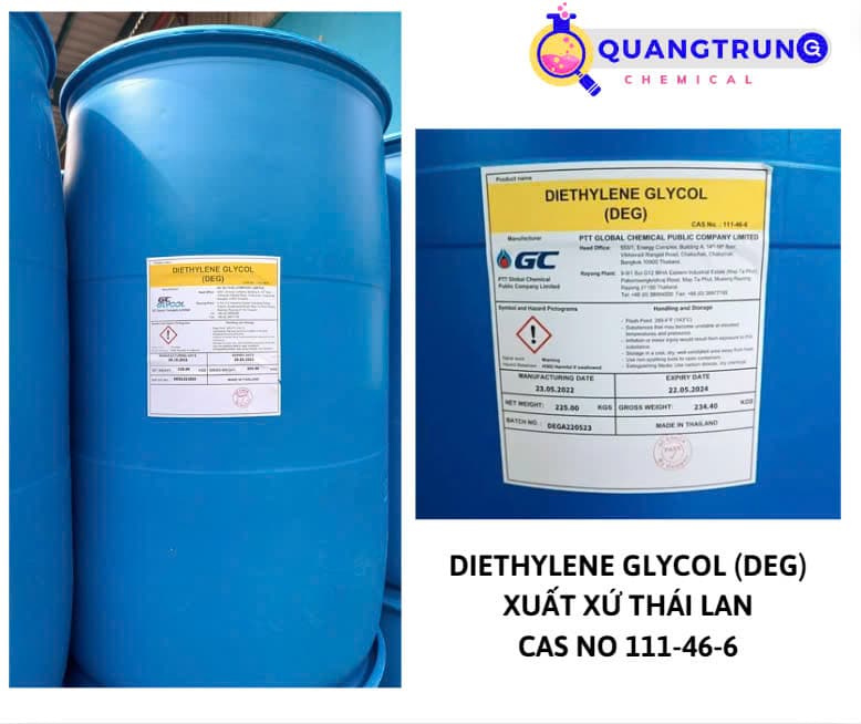 Diethylene glycol (DEG) đầy đủ giấy tờ kiểm nghiệm về kho TP.HCM