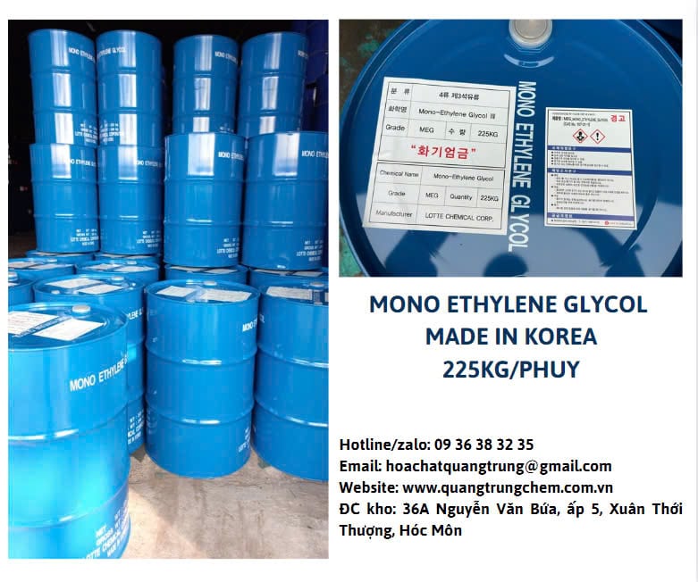 Mono ethylene glycol xuất xứ từ Hàn Quốc - 225kg/phuy