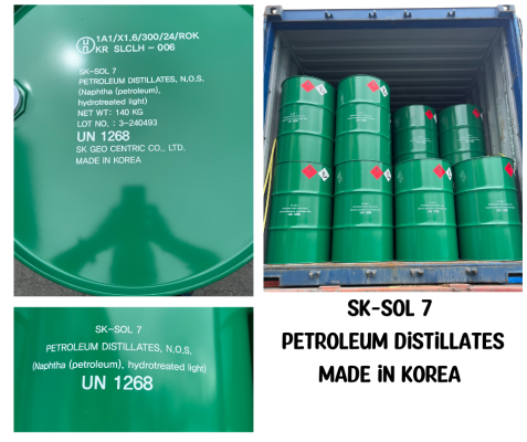 Tìm nhà cung ứng dung môi sk-sol7 (petroleum distillates) xuất xứ Hàn Quốc