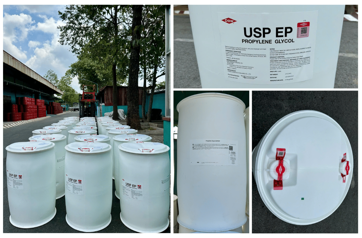 Bán Propylene Glycol Tinh Khiết – Nhập Khẩu, Hàng Có Sẵn Kho